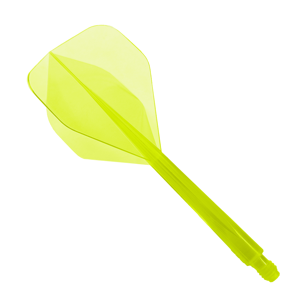 Dies ist das Produkt "Condor Axe Neon Yellow Flight-System Standard". Es handelt sich um ein leuchtend gelbes Dart-Flightsystem mit einer Standard-Form.